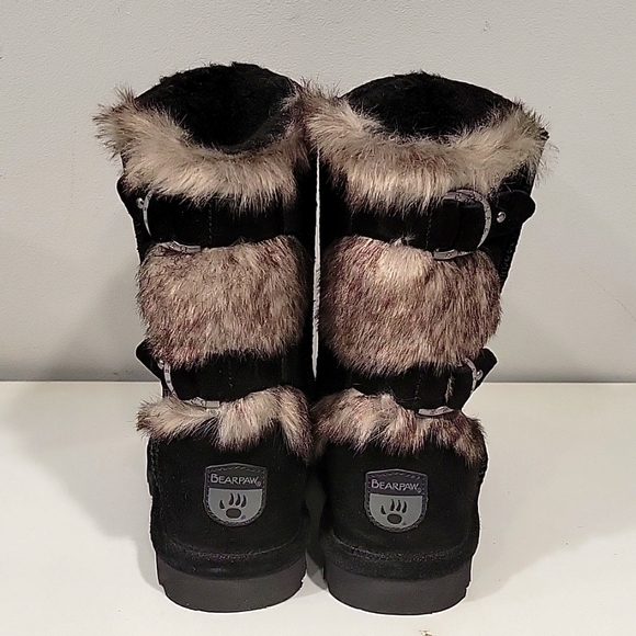 BearPaw Boots Black Women's Size 7 - Like New Barley Worn - Picture 2 of 8